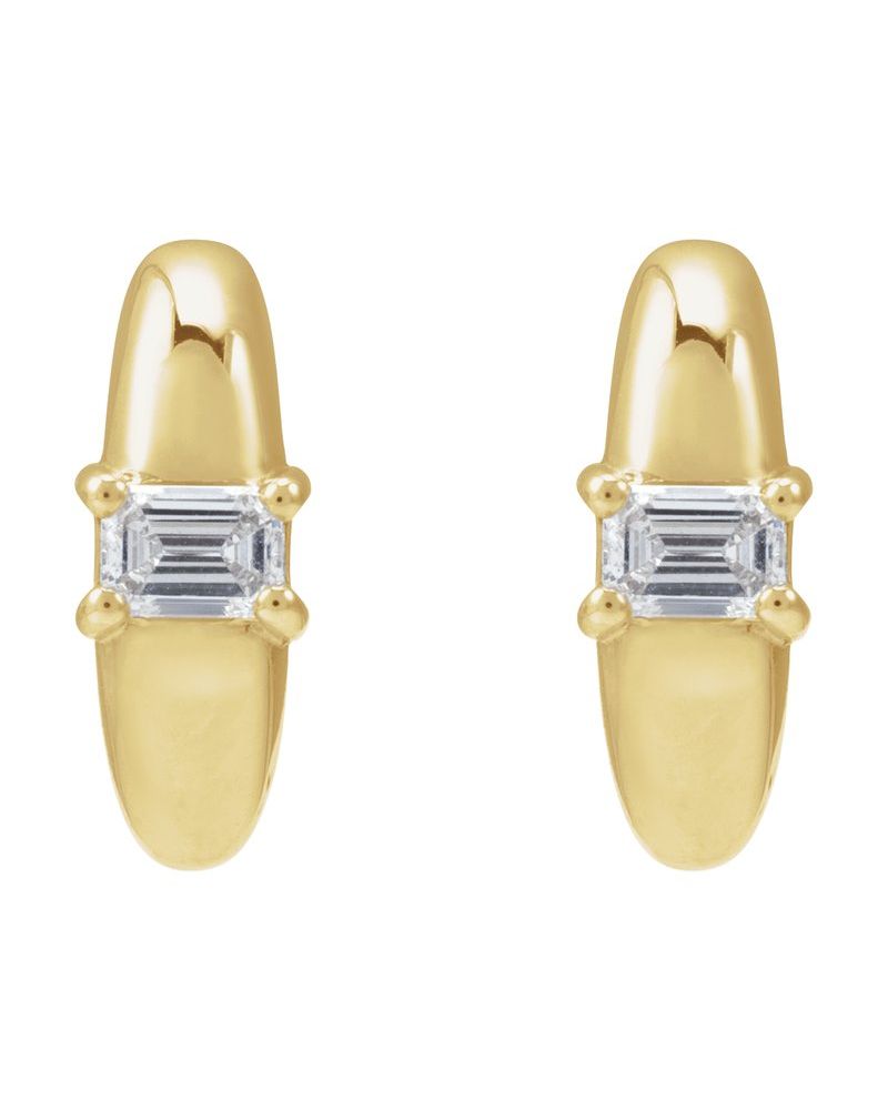 Brinco de Aro Cravejado em Ouro 14k com Diamantes de Laboratório – Modelo 7
