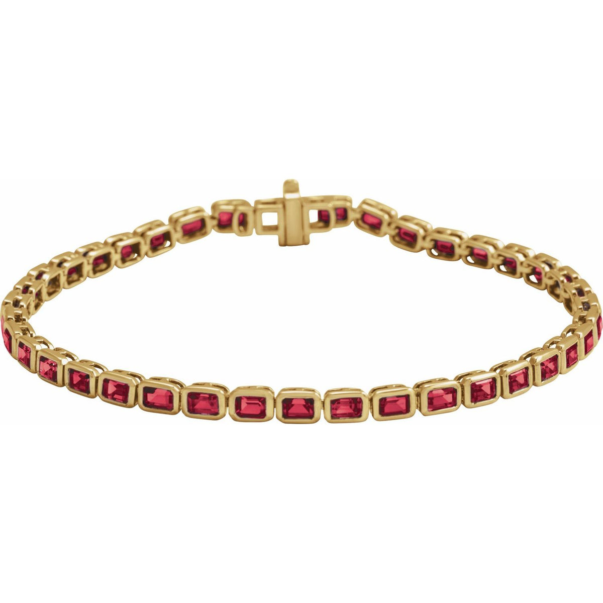 Pulseira riviera rubi – Ouro Amarelo 14k