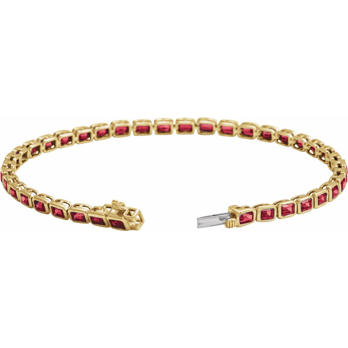 Pulseira riviera rubi – Ouro Amarelo 14k
