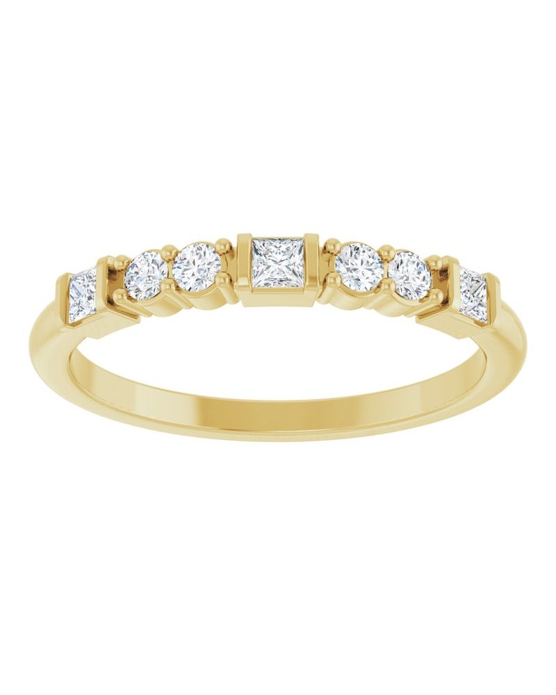 Anel Cravejado Empilhável em Ouro 14k com Diamantes de Laboratório – Modelo 3