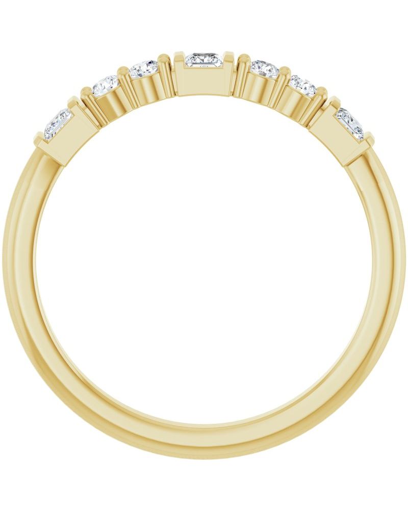 Anel Cravejado Empilhável em Ouro 14k com Diamantes de Laboratório – Modelo 3