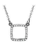 Colar Quadrado em Ouro 14k com Diamantes Naturais
