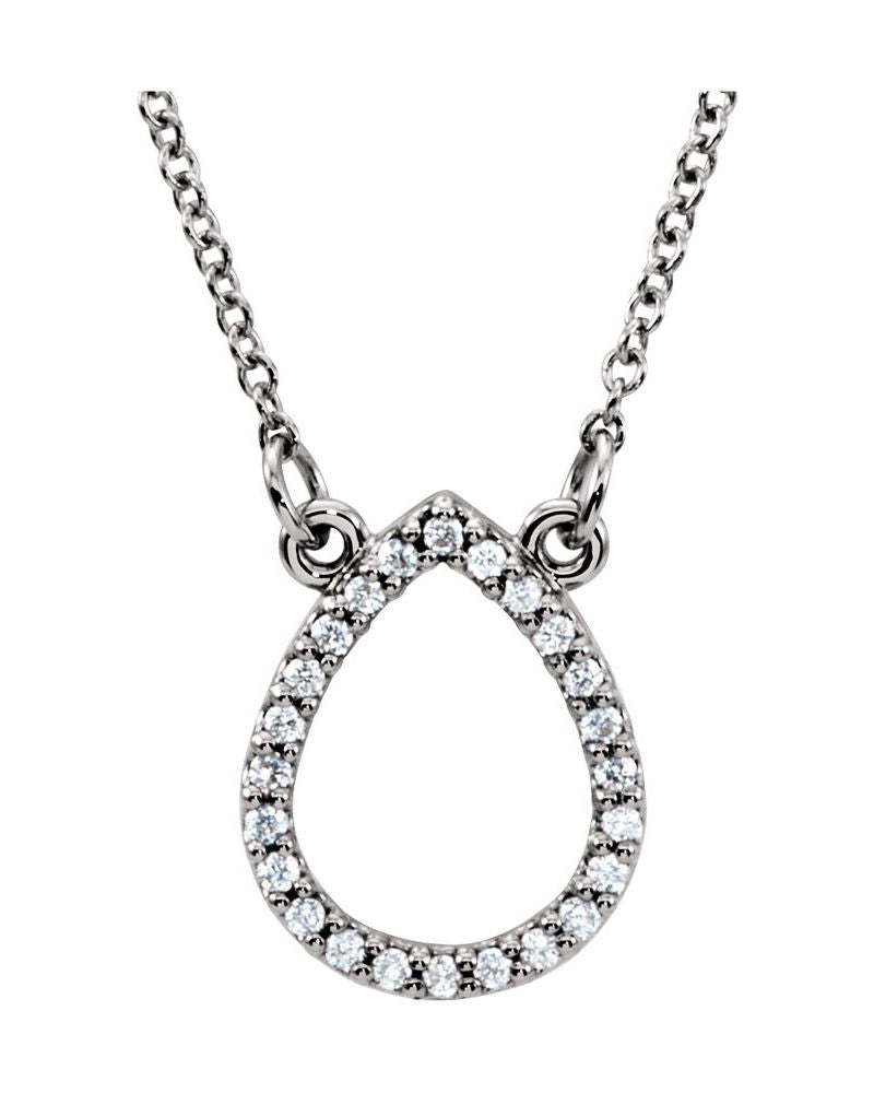 Colar Gota em Ouro 14k com Diamantes Naturais