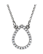 Colar Gota em Ouro 14k com Diamantes Naturais