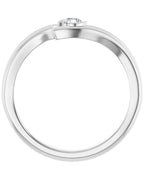 Anel Solitário em Ouro 14k com Diamantes de Laboratório – Modelo 4