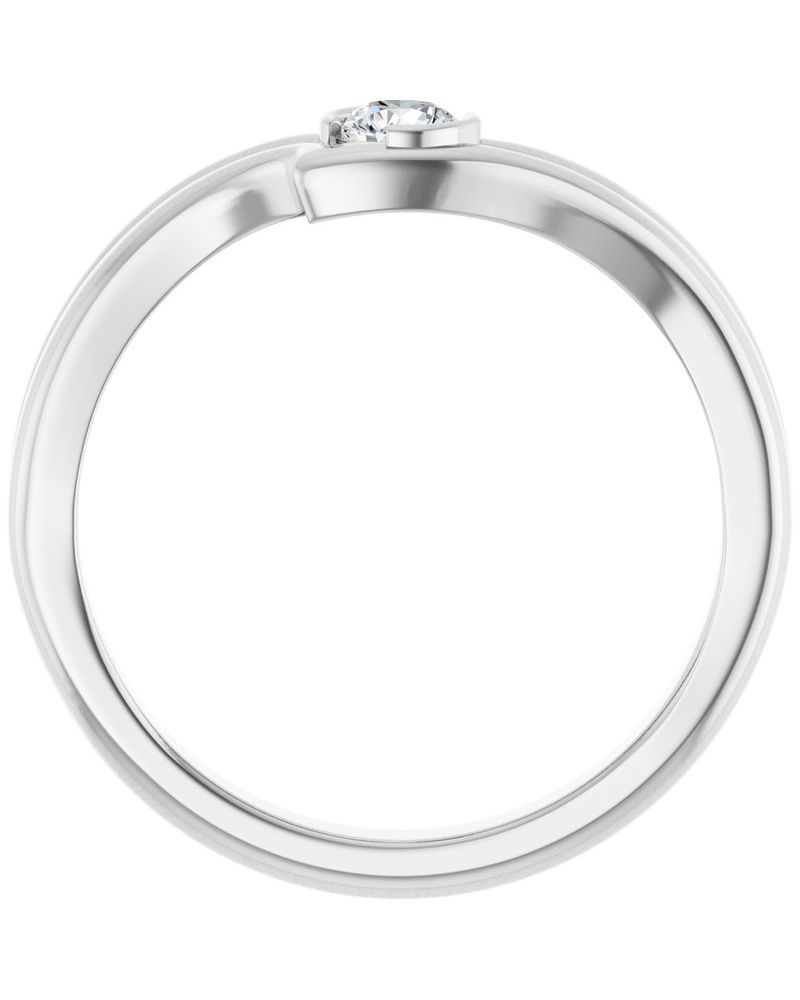 Anel Solitário em Ouro 14k com Diamantes de Laboratório – Modelo 4