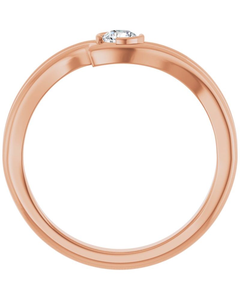 Anel Solitário em Ouro 14k com Diamantes de Laboratório – Modelo 4