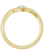 Anel Solitário em Ouro 14k com Diamantes de Laboratório – Modelo 4