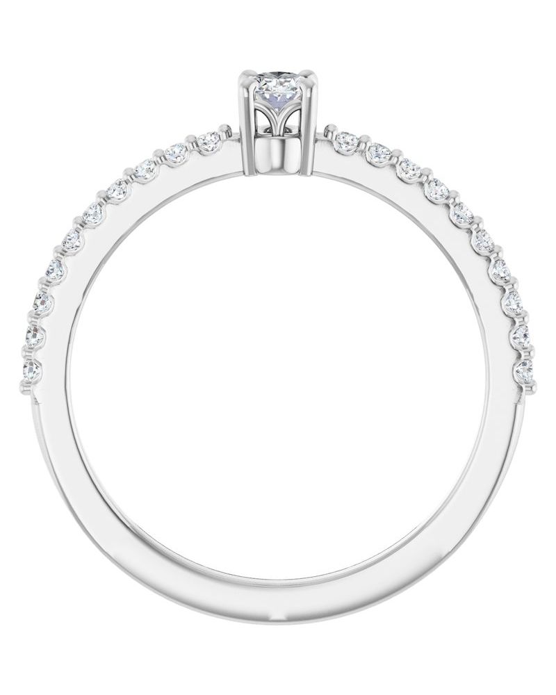 Anel Cravejado em Ouro 14k com Diamantes de Laboratório – Modelo 2