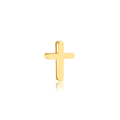 Pingente Cruz Caixa M — Ouro 10K