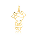Pingente Menina a Cr Vzd — Ouro 10K