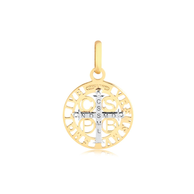 Pingente Sao Bento 10MM — Ouro 10K