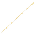 Pulseira 5BOLA 3MM/ELO Clássico 13CM — Ouro 10K