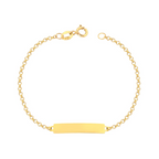Pulseira Placa Corrt Portuguesa — Ouro 10K