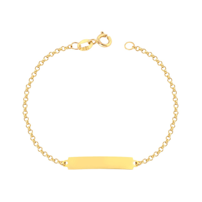 Pulseira Placa Corrt Portuguesa — Ouro 10K