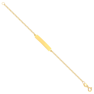 Pulseira Placa Corrt Portuguesa — Ouro 10K