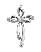 Pingente Cruz em Ouro 14k com Diamantes Naturais – Modelo 29