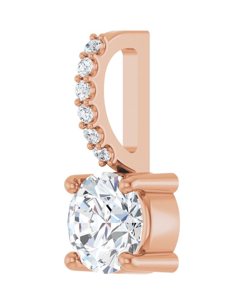 Pingente Cravejado em Ouro 14k com Diamantes de Laboratório – Modelo 2