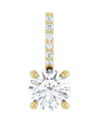 Pingente Cravejado em Ouro 14k com Diamantes de Laboratório – Modelo 2