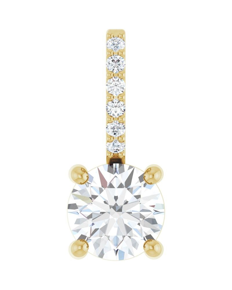 Pingente Cravejado em Ouro 14k com Diamantes de Laboratório – Modelo 2