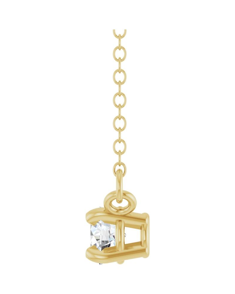 Colar Solitário em Ouro 14k com Diamantes de Laboratório – Modelo 2