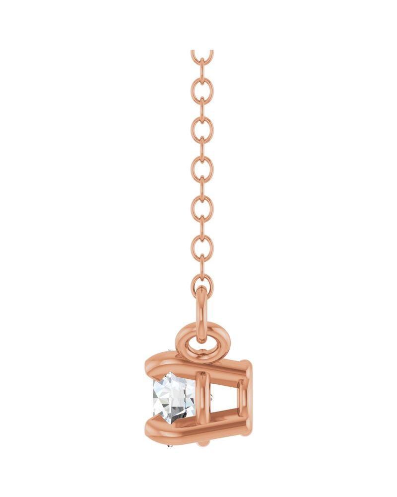 Colar Solitário em Ouro 14k com Diamantes de Laboratório – Modelo 2