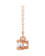 Colar Solitário em Ouro 14k com Diamantes de Laboratório – Modelo 2