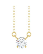 Colar Solitário em Ouro 14k com Diamantes de Laboratório – Modelo 2
