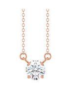Colar Solitário em Ouro 14k com Diamantes de Laboratório – Modelo 2