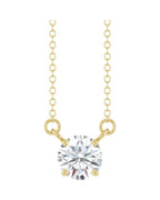 Colar Solitário em Ouro 14k com Diamantes de Laboratório – Modelo 2