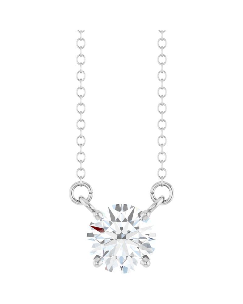 Colar Solitário em Ouro 14k com Diamantes de Laboratório – Modelo 2