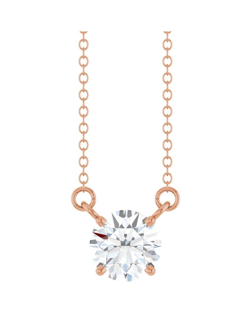 Colar Solitário em Ouro 14k com Diamantes de Laboratório – Modelo 2