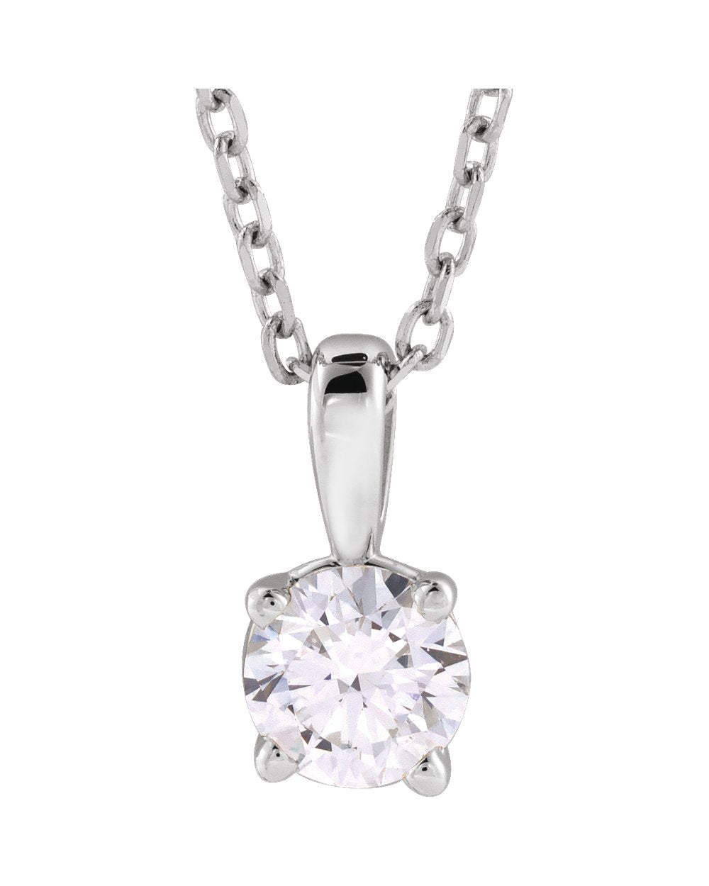 Colar Ponto de Luz em Ouro 14k com Diamante de Laboratório
