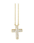 Colar Cruz Cravejado em Ouro 14k com Diamantes de Laboratório – Modelo 5