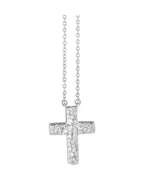 Colar Cruz Cravejado em Ouro 14k com Diamantes de Laboratório – Modelo 5