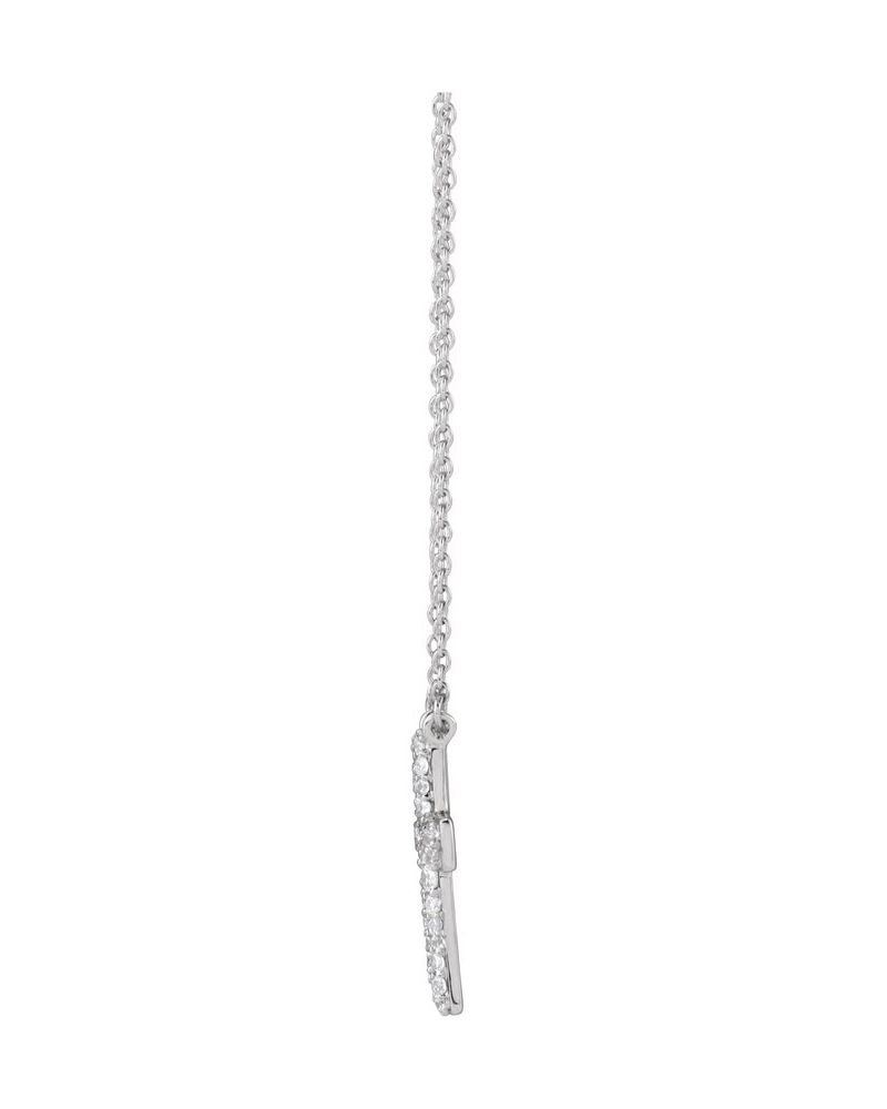 Colar Cruz Cravejado em Ouro 14k com Diamantes de Laboratório – Modelo 5