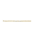 Pulseira Elos Clipe Cravejada em Ouro 14k com Diamantes de Laboratório