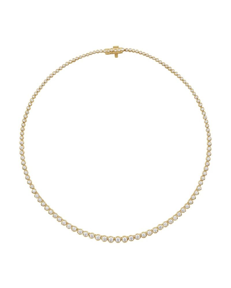 Colar Riviera Cravejado em Ouro 14k com Diamantes de Laboratório
