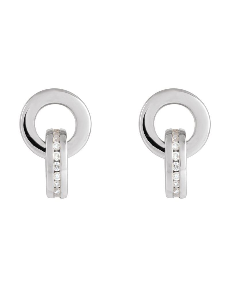 Brinco Pendente Cravejado em Ouro 14k com Diamantes Naturais – Modelo 2