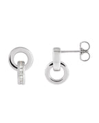 Brinco Pendente Cravejado em Ouro 14k com Diamantes Naturais – Modelo 2