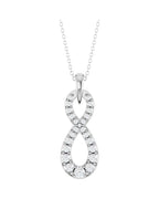Colar Infinito Cravejado em Ouro 14k com Diamantes de Laboratório – Modelo 2