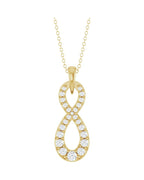 Colar Infinito Cravejado em Ouro 14k com Diamantes de Laboratório – Modelo 2