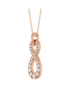 Colar Infinito Cravejado em Ouro 14k com Diamantes de Laboratório – Modelo 2