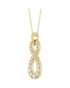 Colar Infinito Cravejado em Ouro 14k com Diamantes de Laboratório – Modelo 2