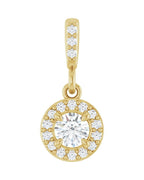 Pingente Halo em Ouro 14k com Diamantes de Laboratório – Modelo 2