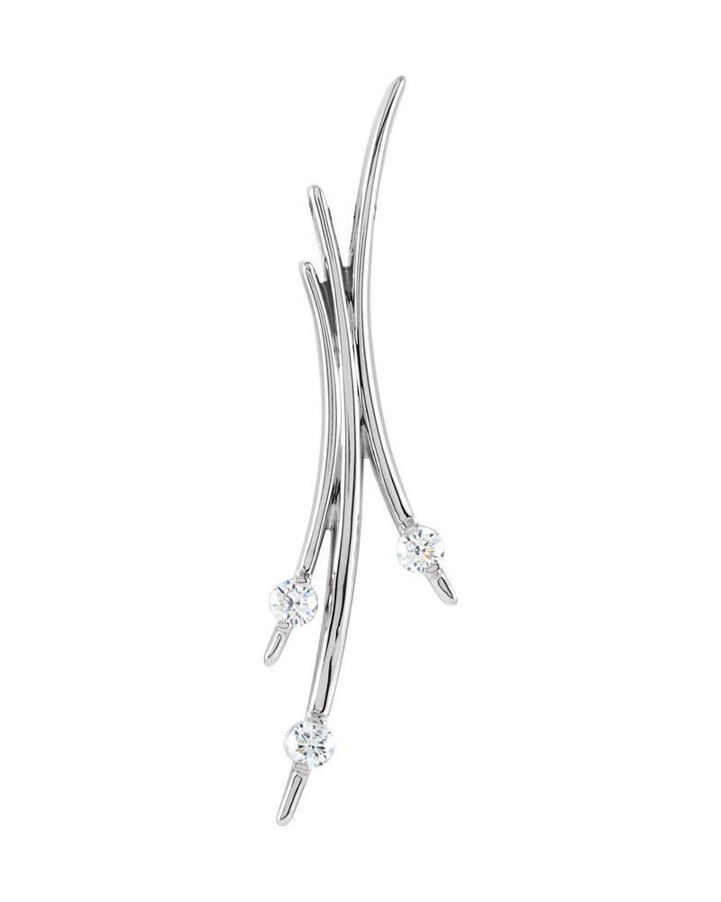 Pingente Três Pedras Orgânico em Ouro 14k com Diamantes Naturais – Modelo 5