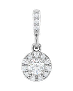 Pingente Halo em Ouro 14k com Diamantes de Laboratório – Modelo 2