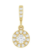 Pingente Halo em Ouro 14k com Diamantes de Laboratório – Modelo 2