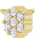Colar Cluster em Ouro 14k com Diamantes de Laboratório
