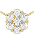 Colar Cluster em Ouro 14k com Diamantes de Laboratório